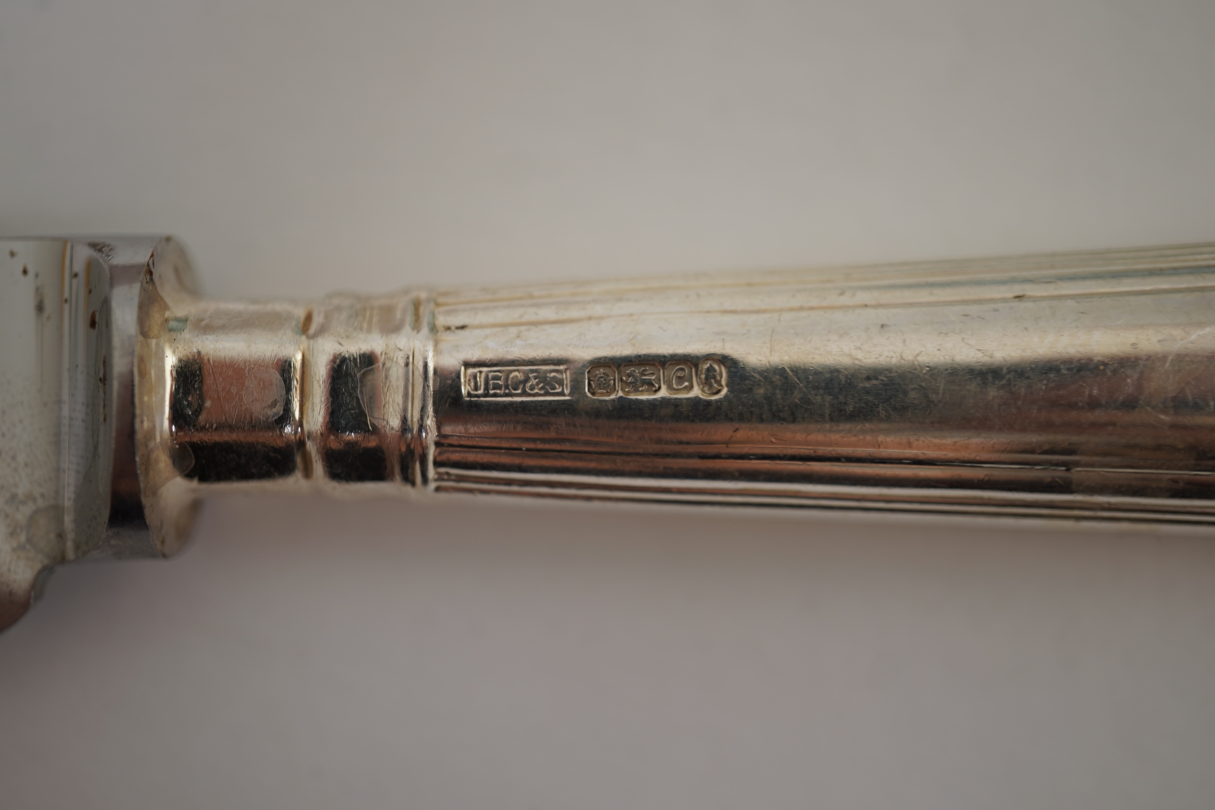 An Elizabeth II part canteen of silver fiddle, thread and shell pattern cutlery, by J B Chatterley & Sons Ltd